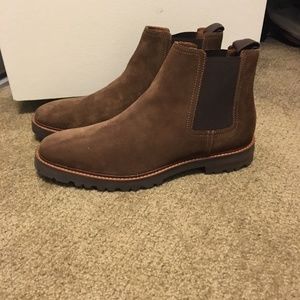 Aquatalia Leighton Suede Chelsea Boot Mens 10.5